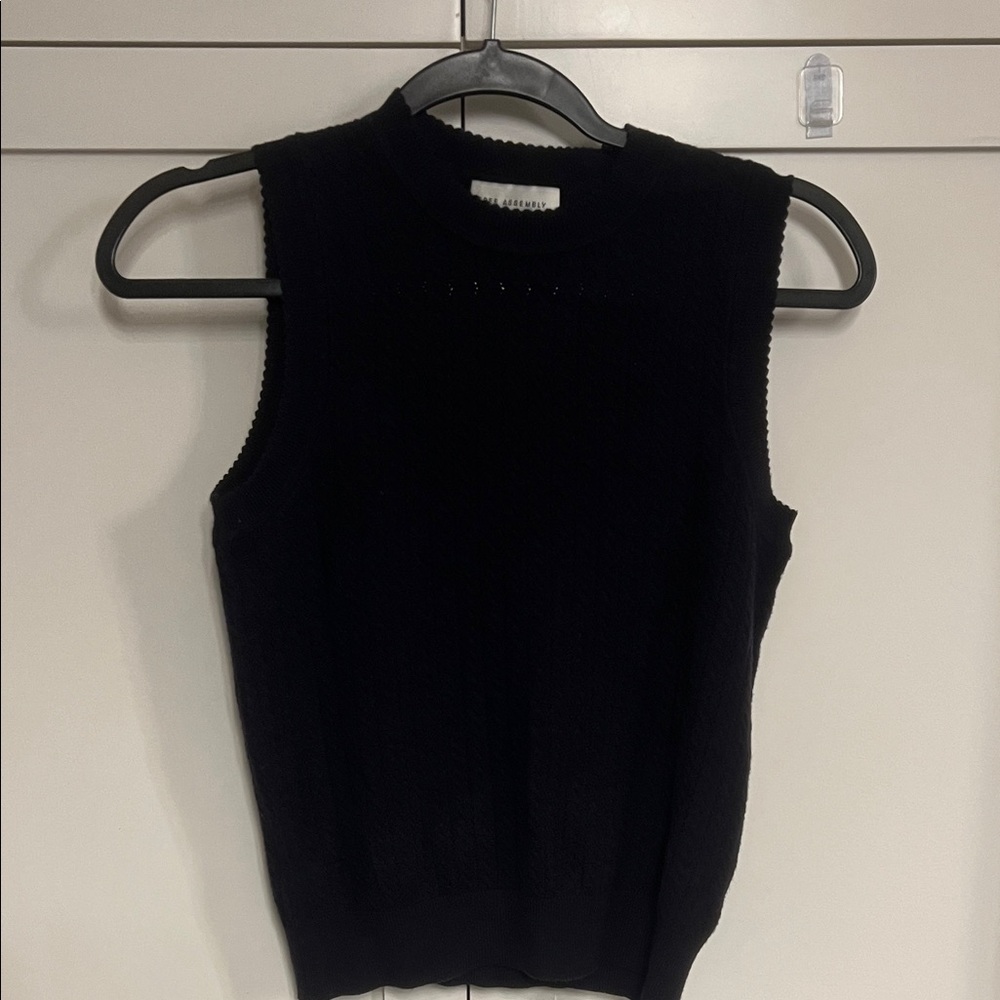 Dark blue  Sleeveless Knit Top